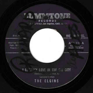 Rare Soul 45 The Elgins - I Lost My Love In The Big City Lummtone 1963 Vg Doowop