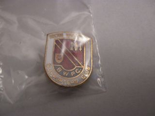 Rare Old Bolton Wanderers Football Supporters Club Enamel Brooch Pin Badge