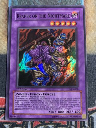 Yugioh Reaper On The Nightmare Pgd - 078 Rare 1st Edition Nm