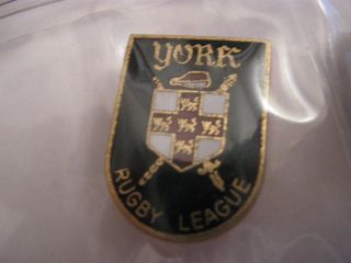 Rare Old York Rugby League Football Club (1) Enamel Brooch Pin Badge