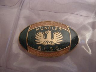 Rare Old Hunslet Rugby League Football Club (1) Enamel Broochpin Badge