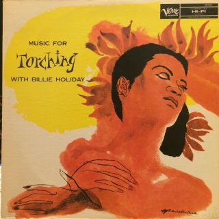 Billie Holiday Music For Torching Lp Verve 20 - 5260 Rare David Stone Martin Nm