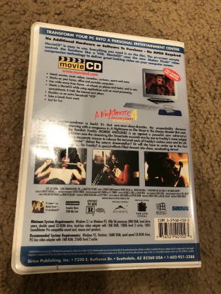 A Nightmare on Elm Street PC CD - ROM Movie CD Windows 95 & 3.  1 Sirius HTF RARE 4