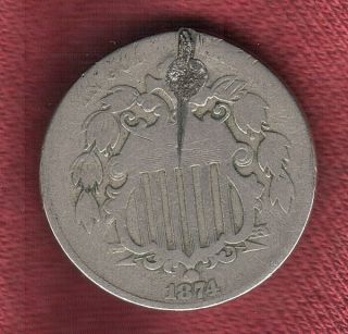 Rare 1874 Shield Nickel