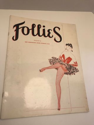 Vintage 1962 Follies Souvenier Program Book Kensington Pa Antique Rare