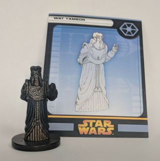 Wat Tambor - Star Wars Miniatures Revenge Of The Sith 41 - Rare - With Card