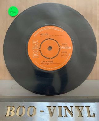 Iggy Pop - I Got A Right 7 " Single (bowie) Rare Record Ex Con