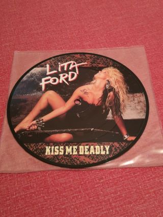 Lita Ford Kiss Me Deadly 7 Inch Single Rare Picture Disc