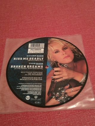 Lita Ford Kiss Me Deadly 7 Inch Single Rare Picture Disc 2