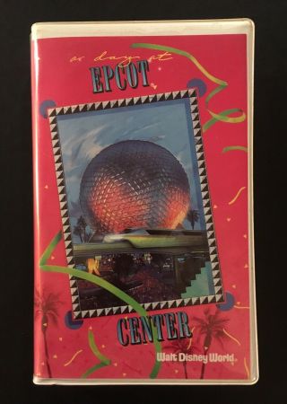 A Day At Epcot Center Rare Souvenir Vhs In Clamshell Walt Disney World Florida