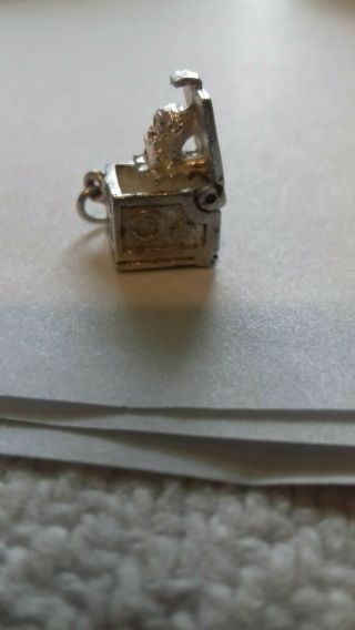 Vintage rare silver opening Jack in the Box charm 3