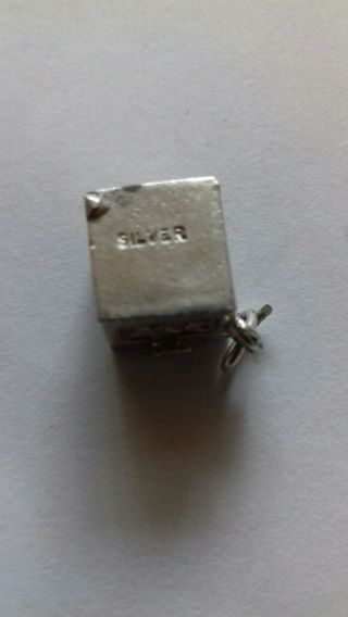Vintage rare silver opening Jack in the Box charm 4