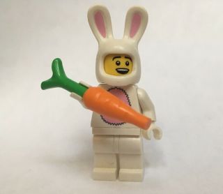 BUNNY SUIT GUY LEGO SERIES 7 MINI FIGURE WITH CARROT RARE Collectible 2