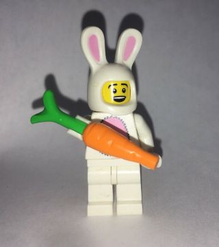 BUNNY SUIT GUY LEGO SERIES 7 MINI FIGURE WITH CARROT RARE Collectible 5
