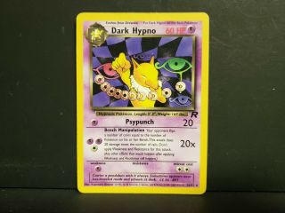 Dark Hypno 26/82 Rare Non - Holo Team Rocket Set Pokemon Card Ex - Gd - Lp/ Lightly