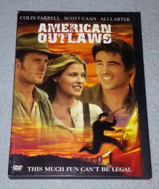 American Outlaws (dvd,  Widescreen 2001) Colin Farrell (jesse James) Rare