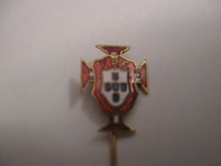 Rare Old Portugal Football Association Enamel Stick Pin Badge