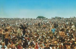 Rare Vintage Woodstock Rock Concert The Crowd August 15th,  1969 Publicity Photo