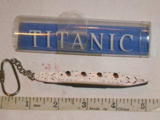 Rare The Titanic Passenger,  Cargo Ship Model Key Chain.  Dedicated To Happy