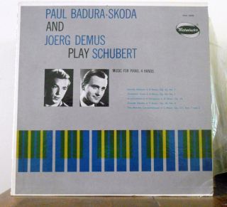 Paul Badura - Skoda Jeorg Demus Play Schubert Westminster Xwn 18790 Rare Nm