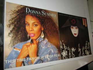 Rare 1989 Set Of 2 Donna Summer Another Place And Time Promo Only Flat Poster