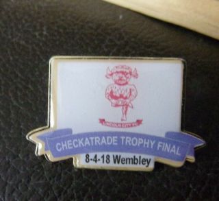 Lincoln City Rare 2018 Checkatrade Trophy Final Rare Badge