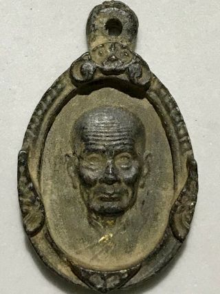 Phra Lp Tuad Rare Old Thai Buddha Amulet Pendant Magic Ancient Idol 54