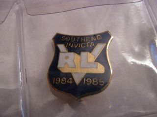 Rare Old Southend Invicta Rugby League Football Club (2) Enamel Brooch Pin Badge