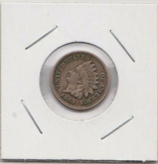 1863 Copper Nickel Indian Head Cent Rare Better Date See Pictures