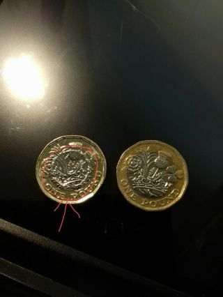 Pound Coin Error Broken Centre Rare Mis Strike