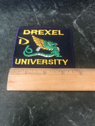 Drexel University Logo Patch Vtg 4” Rare Orig Retro 70s 80s Dragons 2