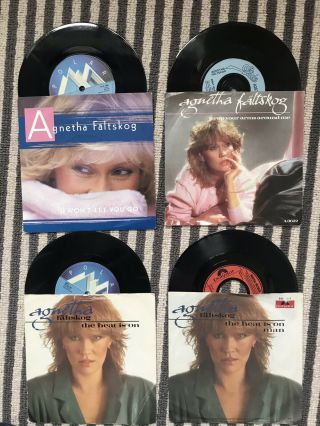 4 Agnetha Fältskog Singles Rare Abba
