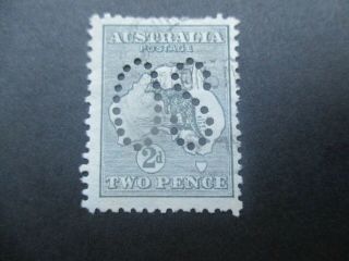 Kangaroo Stamps: Large Perf Os - Rare (f243)