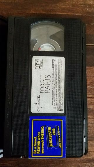 Forget Paris - Rare VHS Tape Blockbuster Video Clamshell 3