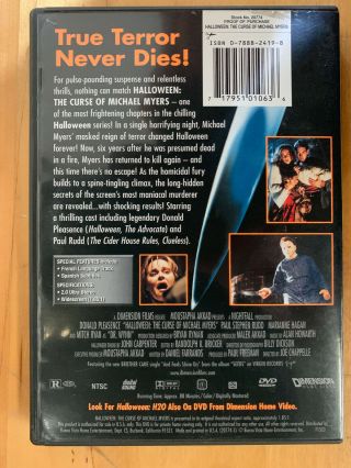 HALLOWEEN CURSE OF MICHAEL MYERS rare OOP US DVD cult slasher horror sequel 2