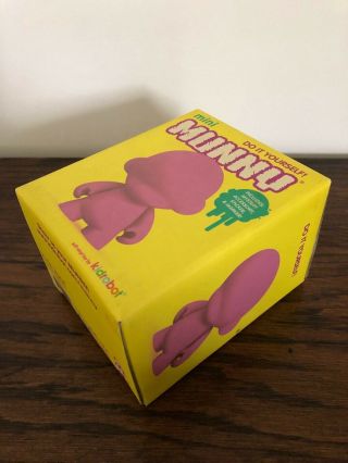 kidrobot DIY pink mini munny - designer art urban vinyl toy figure - MIB rare 3