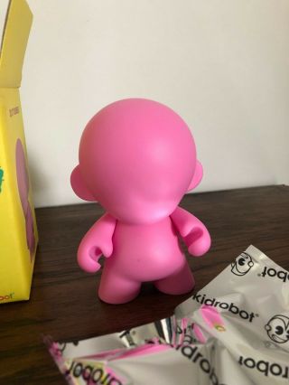 kidrobot DIY pink mini munny - designer art urban vinyl toy figure - MIB rare 5