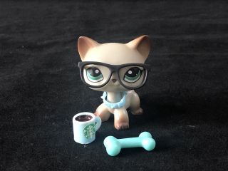 Hasbro Littlest Pet Shop Lps Short Hair Cat 391 With Magnet Very Cute And Rare