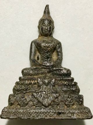 Phra Kaew Morakot Lp Rare Old Thai Buddha Amulet Pendant Magic Ancient Idol 10