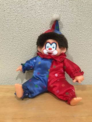 Vintage Corky Clown Monchichi Doll Plush California Stuffed Toys 80s Rare