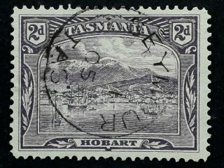 Rare 1905 Tasmania Australia 2d Purple Pictorial Stamp Seymour Postmark