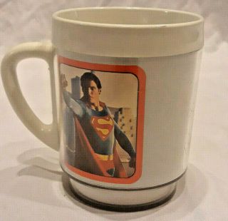 Vtg Superman Movie Dc Comics Christopher Reeve Rare 1978 Collector Drinking Mug