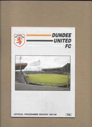 Dundee United V Aberdeen 17/10/87 Rare Misprinted Blank Cover