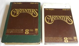 Carpenters The Singles 1969 - 1973 Rare A M Y8am 63601 8 Track Tape,  Box