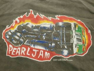 Pearl Jam 1995 Flaming Truck Shirt Vedder Rare Soundgarden