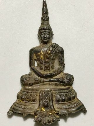 Phra Kaew Morakot Lp Rare Old Thai Buddha Amulet Pendant Magic Ancient Idol 3
