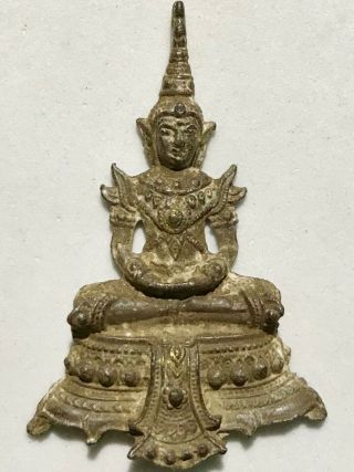 Phra Kaew Morakot Lp Rare Old Thai Buddha Amulet Pendant Magic Ancient Idol 1