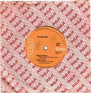The Guess Who - American Woman - Rare 7 " 45 E.  P.  Vinyl Record - 1973