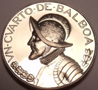 Panama 1/4 Balboa,  1973 Rare Proof Only 17,  000 Minted