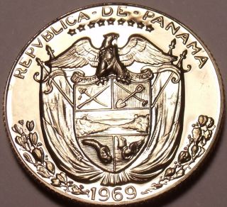 Panama 1/4 Balboa,  1969 Rare Proof Only 14,  000 Minted